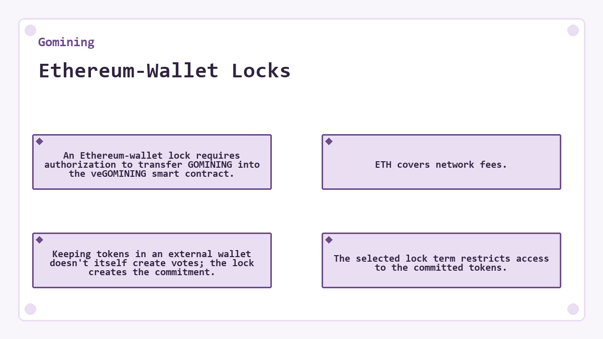 Diagram: Gomining: Ethereum-Wallet Locks